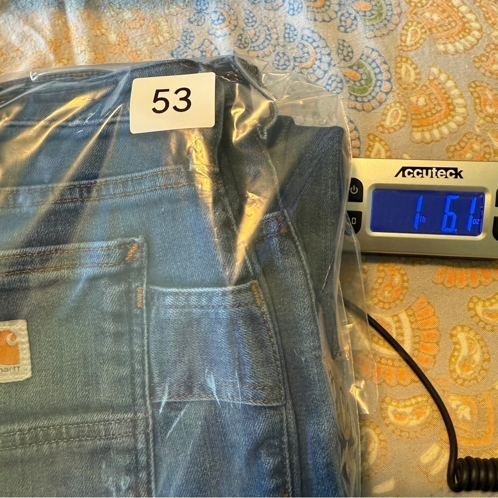Carhartt Straight Leg Jeans Blue Denim Women’s 10 Short Stretch Relaxed Fit - Picture 8 of 8